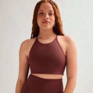 Girlfriend Collective High-Neck Racerback Crop Tank – Size L